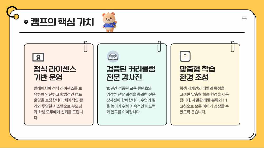케플러 아카데미 · 국제학교 캠프 자료 15